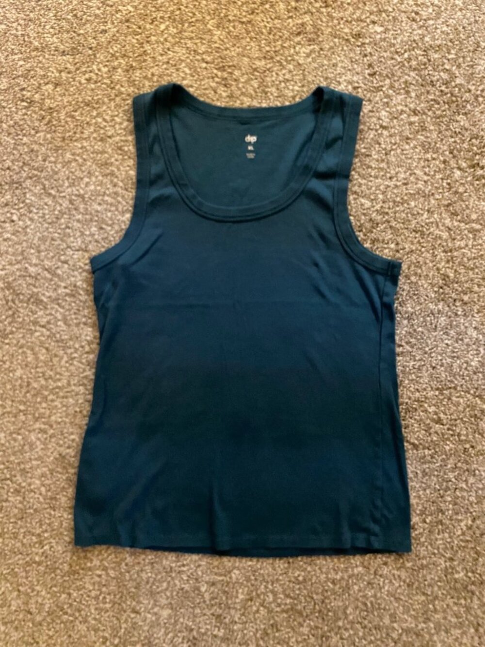 dip Women's XL Green Sleeveless Activewear Tank Top Stretch Breathable